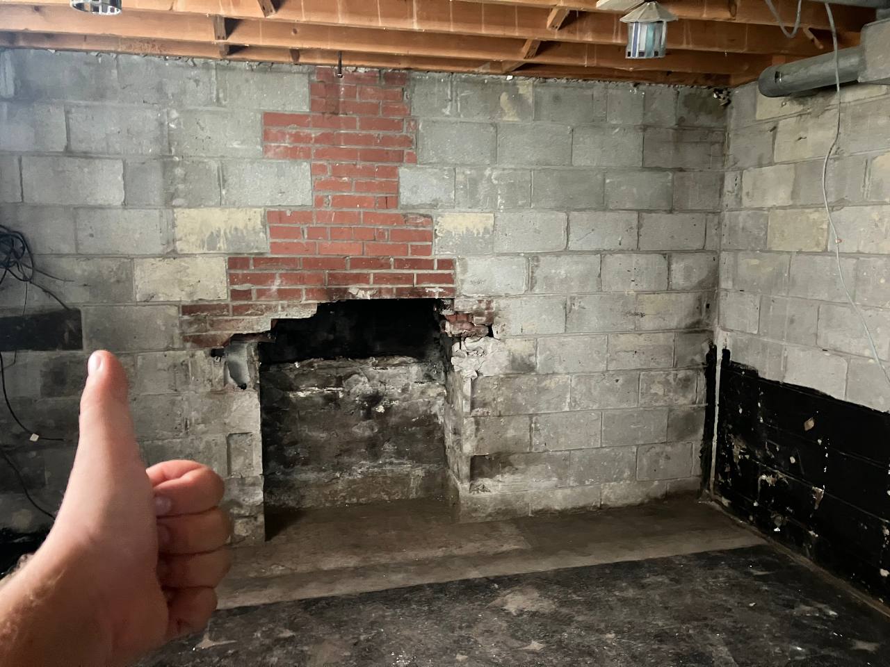 fireplace demolition